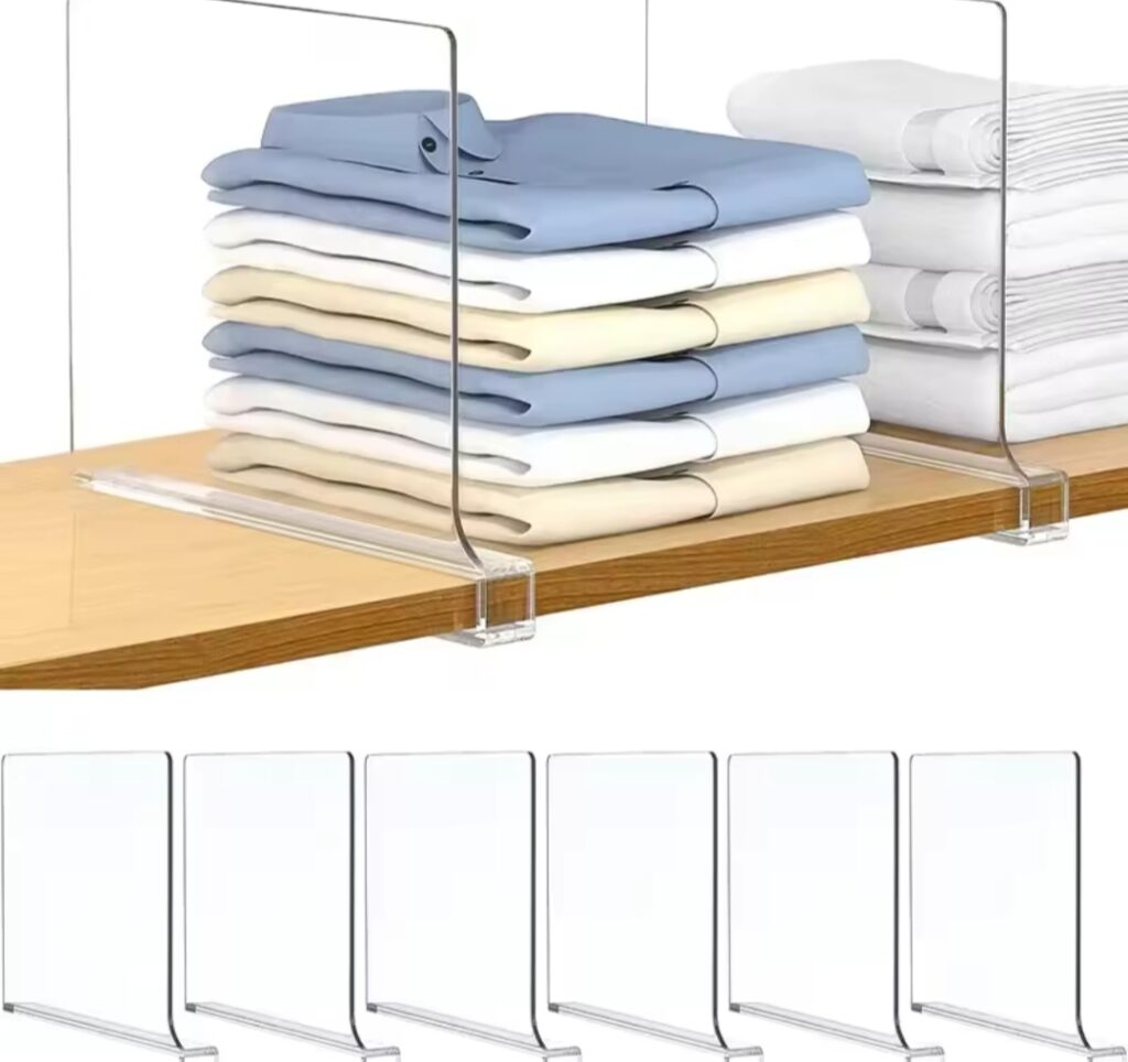 מחיצות לסידור המדפים בארון