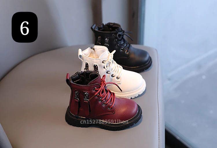 מגפיים דמוי עור עם שרוכים |מידות: 21-30