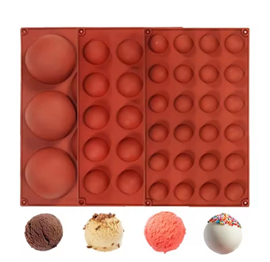 תבניות סיליקון חצי עיגול