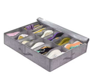 קופסאות לאחסון נעליים עם רוכסן