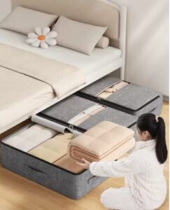 תיקי בד לסידור הבגדים מתחת למיטה