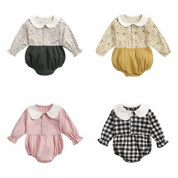 בגדי גוף עם צווארון לתינוקות בנות