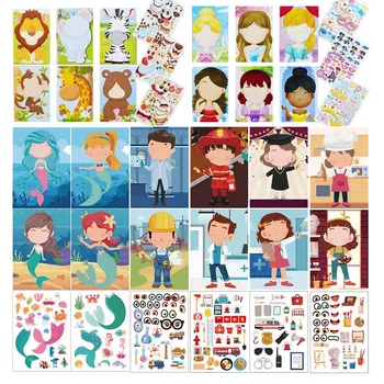 השלמת דמויות עם מדבקות