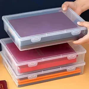 קופסאות פלסטיק לאיכסון מחברות ודפים