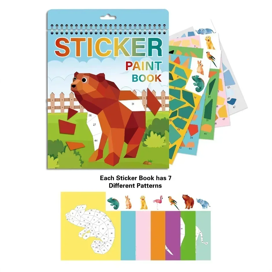 חוברת מדבקות לפי מספרים