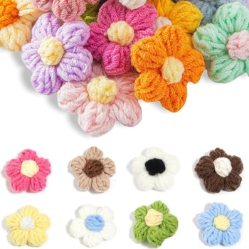 פרחים סרוגים צבעוניים