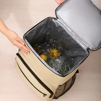 תיקי צידנית מבודדים גדולים עם כתפיות