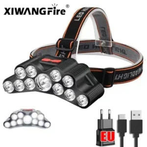 פנס ראש+קבל USB להטענה