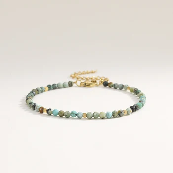 צמידי אבנים צבעוניות עגולות בשילוב אבנים בצבעי זהב