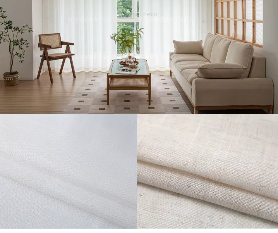 וילון דמוי פשתן