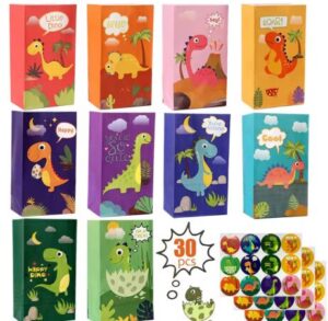 שקיות נייר דינזאור עם מדבקות