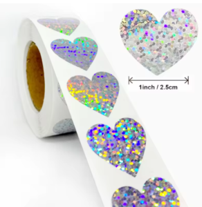 מדבקות לבבות וקופונים |בצבעים שונים