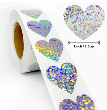 מדבקות לבבות וקופונים |בצבעים שונים