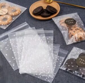 שקיות צלופן לעוגיות עם נקודות במגוון גדלים |100 יח'