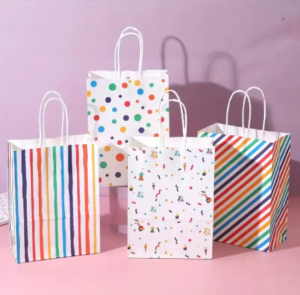 שקיות נייר עם ידית מסיבה |12 יח'