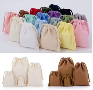 שקיות בד עם שרוך צבעוניות