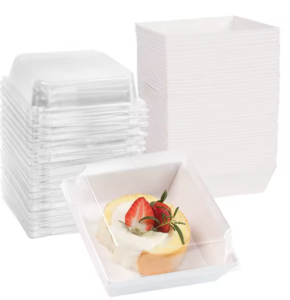 קופסא מרובעת עם מכסה שקוף |5/10 יחידות