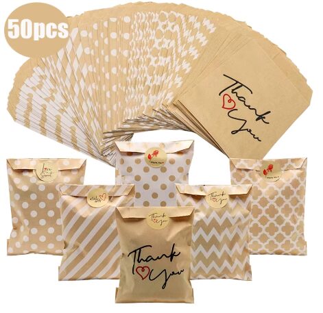 שקיות נייר עם הדפסים |25/50יחידות