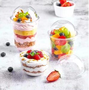 כוסות עם/בלי כפית לקינוחים וארוחות בוקר