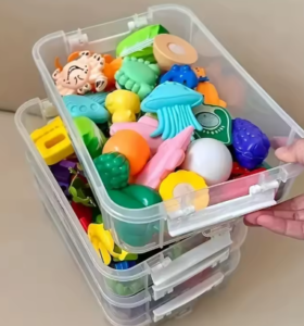 קופסא 4 קומות למכשירי כתיבה/משחקים ועוד