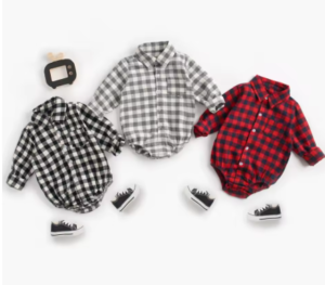 בגדי גוף משובצים |0-3 שנים