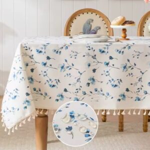 מפת PVC רחיצה פרחונית עם פרנזים |לשולחן עגול ומלבני