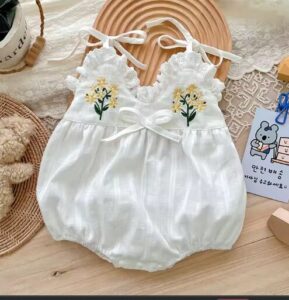 בגד גוף גופיה חגיגי עם פפיון | 3-24 חודשים