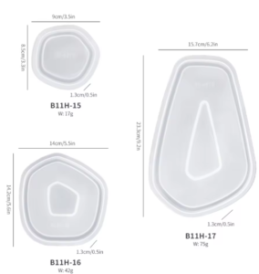 תבניות שטוחות בצורות שונות לגבס/אפוקסי/בטון