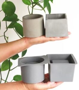 תבניות לעציצי בטון מרובע ועגול