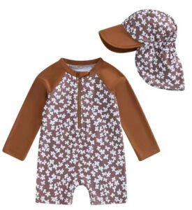 אוברול וכובע ים מצחייה תואם לילדות ותינוקות |3 חודשים-4 שנים