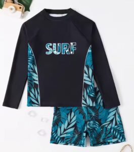 חולצה ארוכה+מכנסיים קצרות לילדים בנים |8-14 שנים